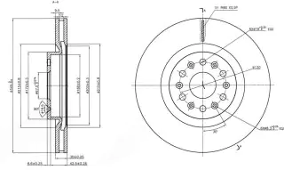 Brzdový kotouč - přední