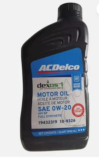 AC DELCO   MOTOROVÝ OLEJ  0W20 1L -  dexos1 Gen 3 Full Synthetic Motor Oil 