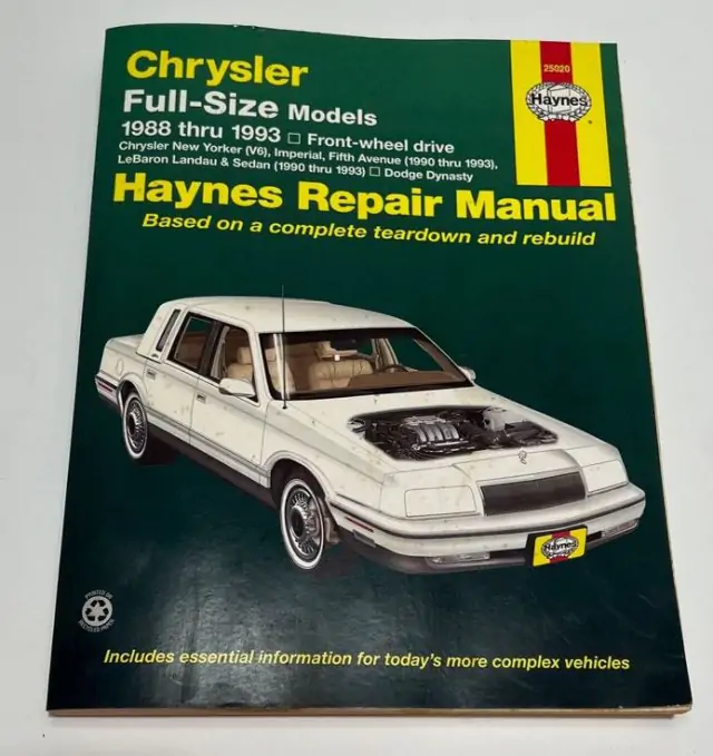 1988 - 1993 CHRYSLER FULL-SIZE MODELS - servisní manuál