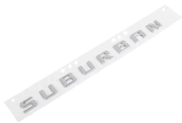 SUBURBAN - chromový nápis zadní dveře 