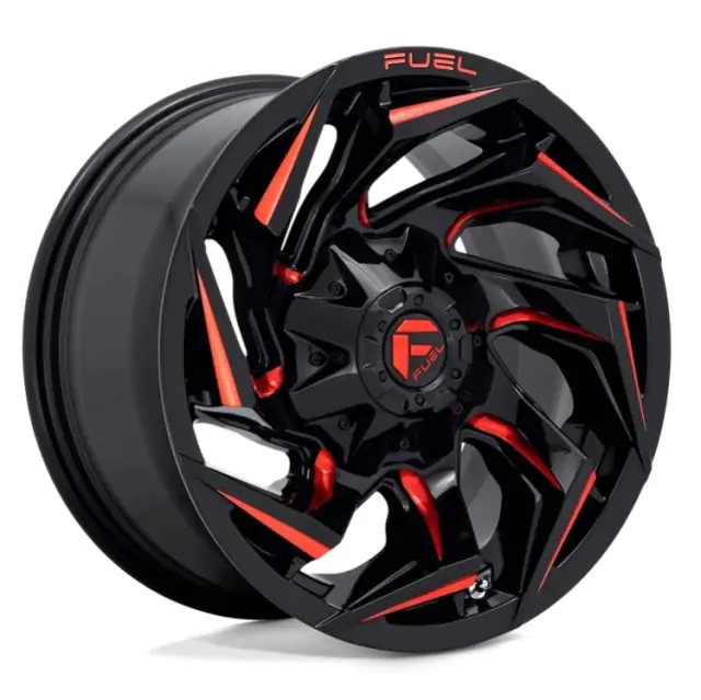 Kolo 22X10 - Alloy wheel D755 Reaction Gloss Black Milled W/ RED Tint